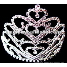 Corona grande de la tiara del rhinestone (GWST12-504)